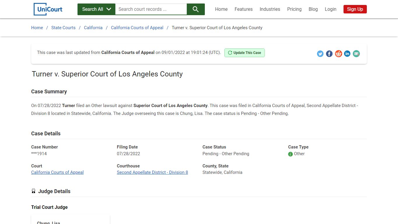 Turner v. Superior Court of Los Angeles County - unicourt.com